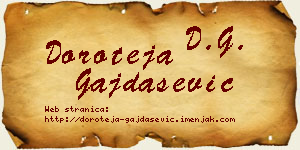 Doroteja Gajdašević vizit kartica